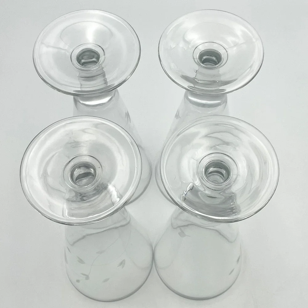 Princess House Heritage Set of 4 Crystal Pilsner Glass 7.5